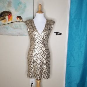 SALE Gold party dress